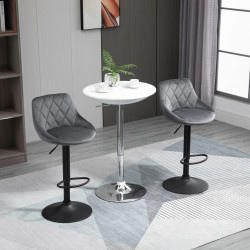 Set scaune de bar Homcom 835-502V02CG (Dark Grey/Black) Thumb