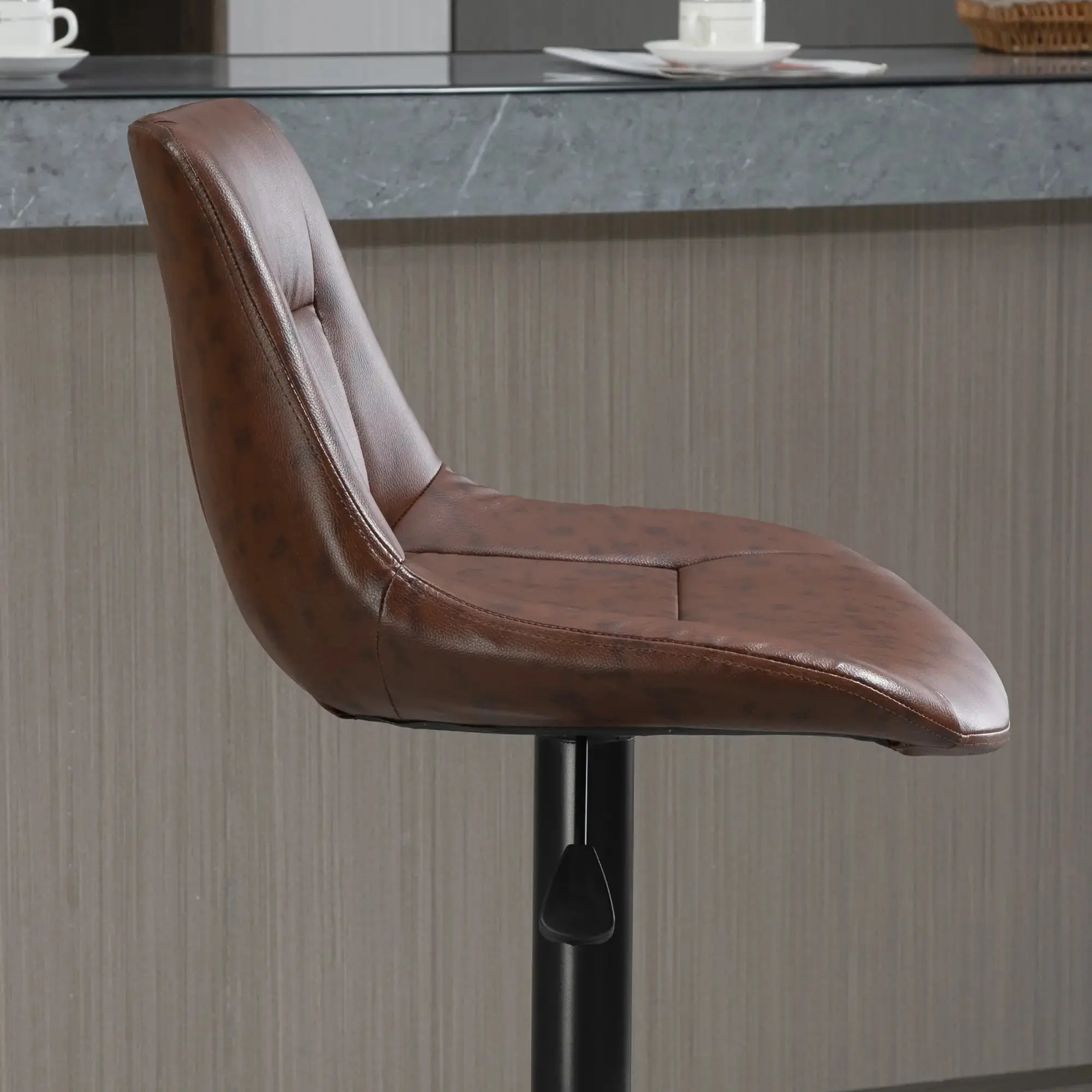 Set scaune de bar Homcom 835-585 (Brown/Black) - 6