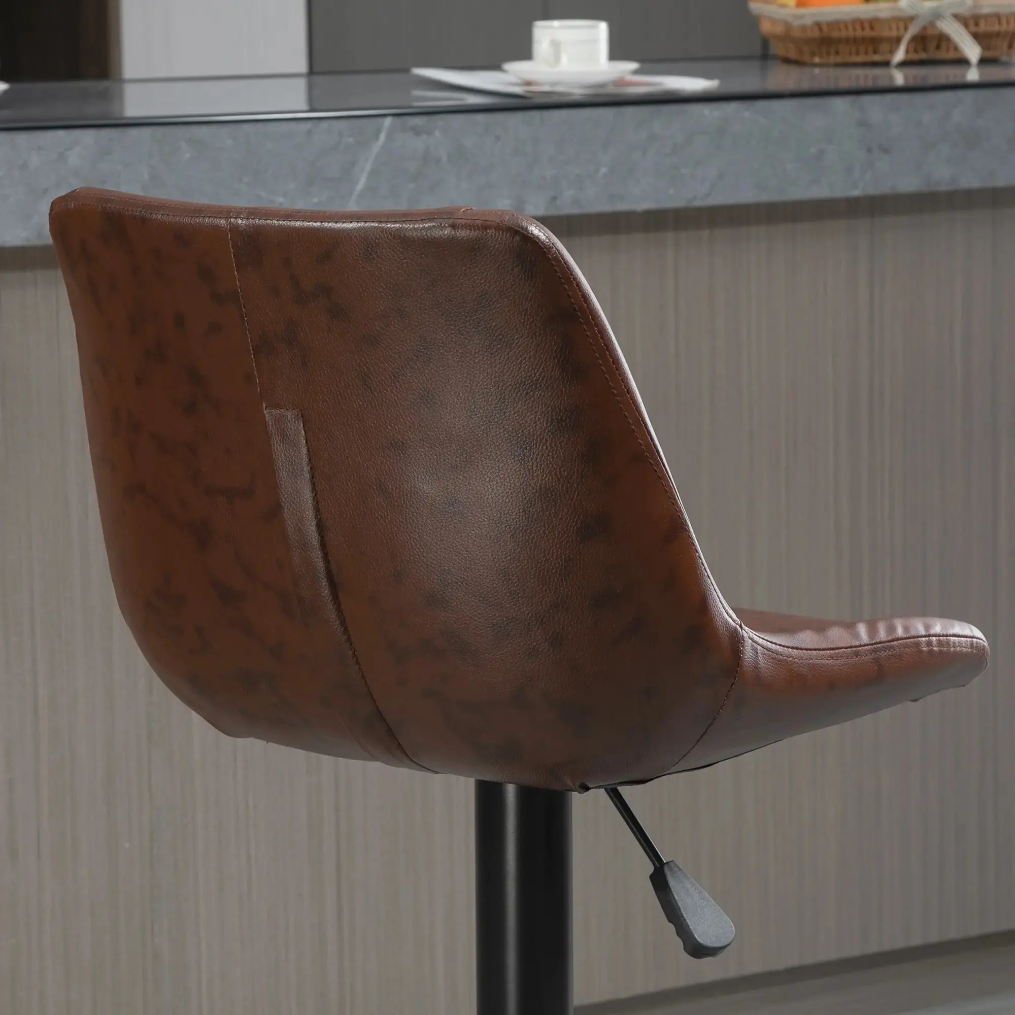 Set scaune de bar Homcom 835-585 (Brown/Black) - 7