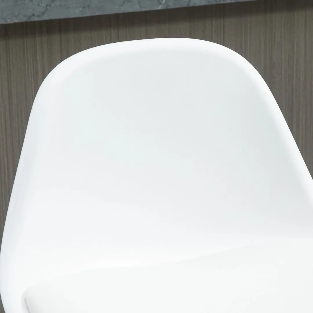 Set scaune de bar Homcom 835-597WT 40x42x104 cm (White/Silver)