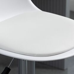 Набор барных стульев Homcom 835-597WT 40x42x104 cm (White/Silver) Thumb