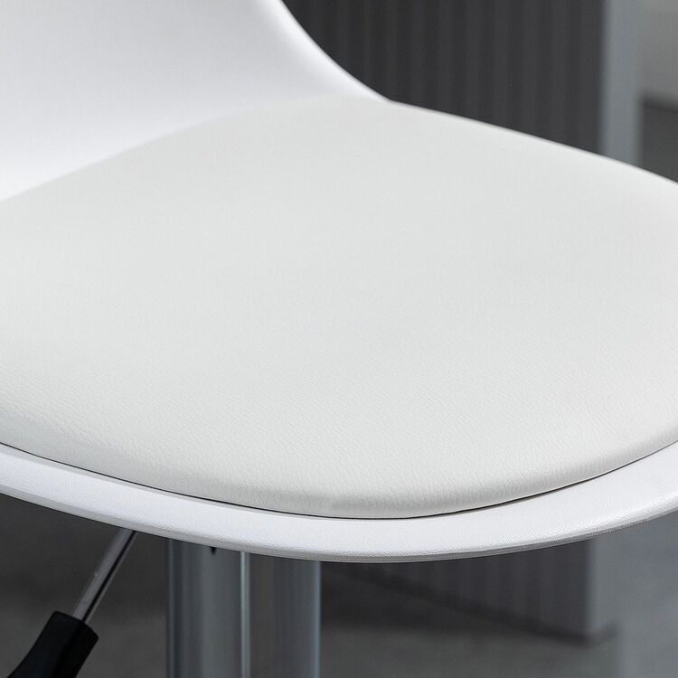 Набор барных стульев Homcom 835-597WT 40x42x104 cm (White/Silver)