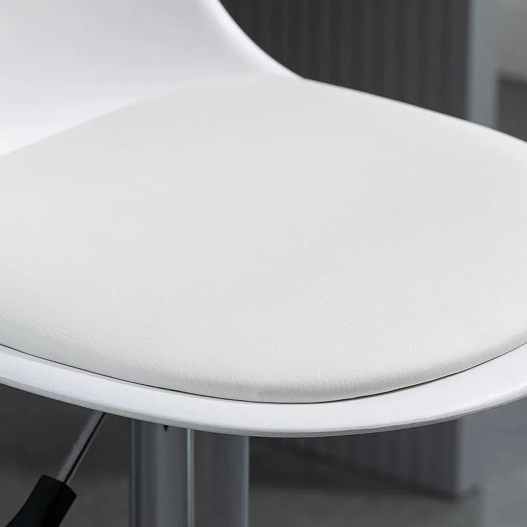 Set scaune de bar Homcom 835-597WT 40x42x104 cm (White/Silver)