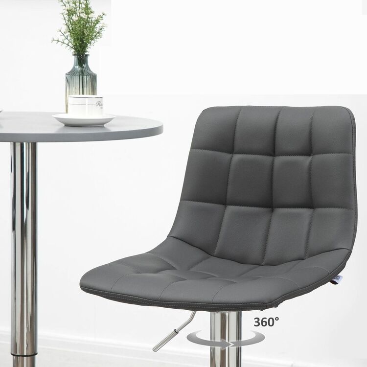 Набор барных стульев Homcom 835-743V00GY 42x45x89 (Grey/Silver)