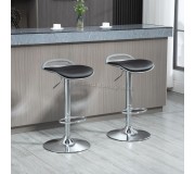 Set scaun de bar Homcom 835-804V00CG 39x41x88 cm (Black/Silver)