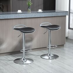 Набор барных стульев Homcom 835-804V00CG 39x41x88 cm (Black/Silver) Thumb