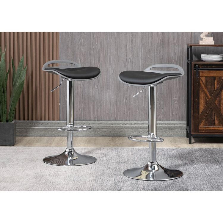 Набор барных стульев Homcom 835-804V00CG 39x41x88 cm (Black/Silver)