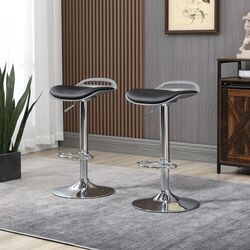 Набор барных стульев Homcom 835-804V00CG 39x41x88 cm (Black/Silver) Thumb
