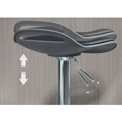 Набор барных стульев Homcom 835-804V00CG 39x41x88 cm (Black/Silver) Thumb
