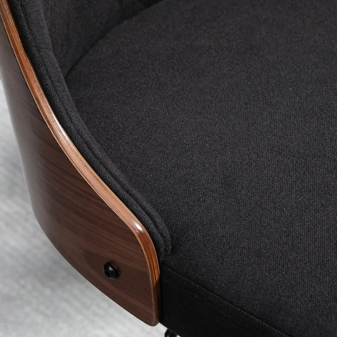 Set scaune de bar Homcom 835-823V00BK 47x50x116cm (Black/Walnut)