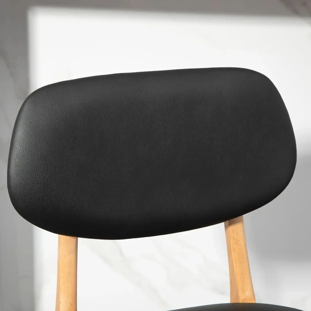 Set scaun de bar Homcom 83A-124V81BK 42x47x92 cm (Black/Oak)