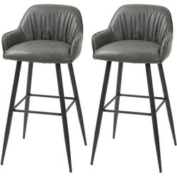 Набор барных стульев Homcom 83A-184V00CG 52x53x99 cm (Carbon Grey/Black) Thumb