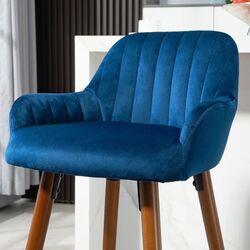 Набор барных стульев Homcom 83A-185V00DB 48x51x98 cm (Dark Blue/Brown) Thumb
