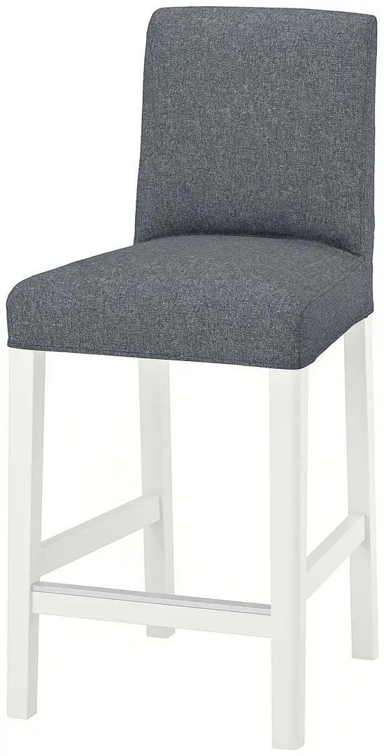 Scaun de bar Ikea Bergmund/Gunnared 62cm (Alb/Gri)