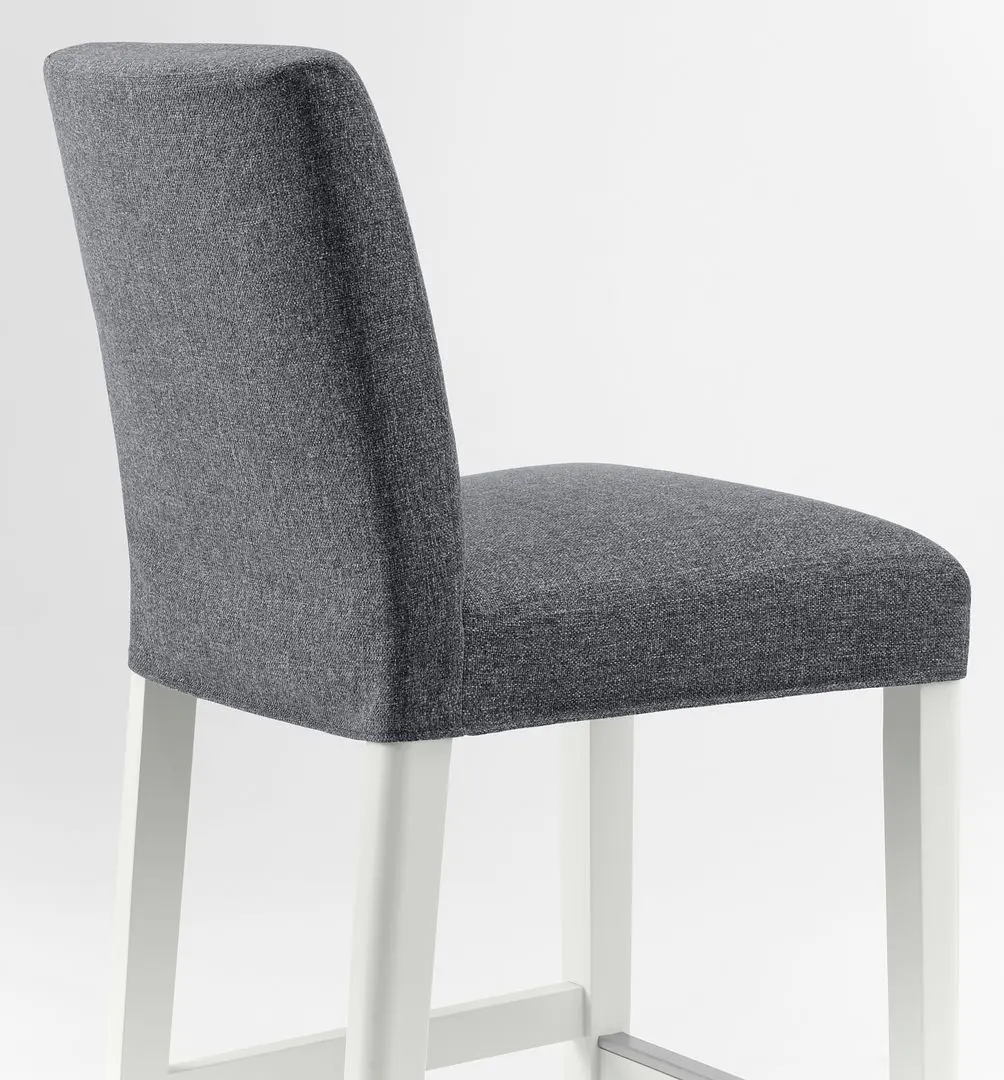Scaun de bar Ikea Bergmund/Gunnared 62cm (Alb/Gri)