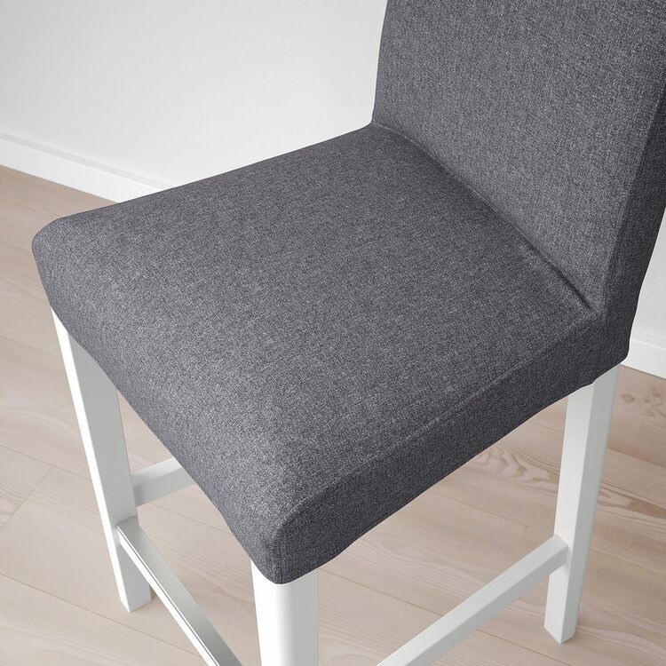 Барный стул Ikea Bergmund/Gunnared 62см (Белый/Серый)
