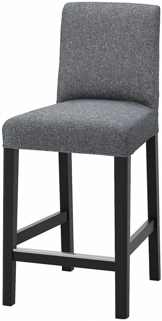 Scaun de bar Ikea Bergmund/Gunnared 62cm (Negru/Gri)
