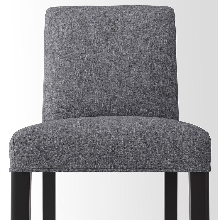 Барный стул Ikea Bergmund/Gunnared 62см (Черный/Серый)