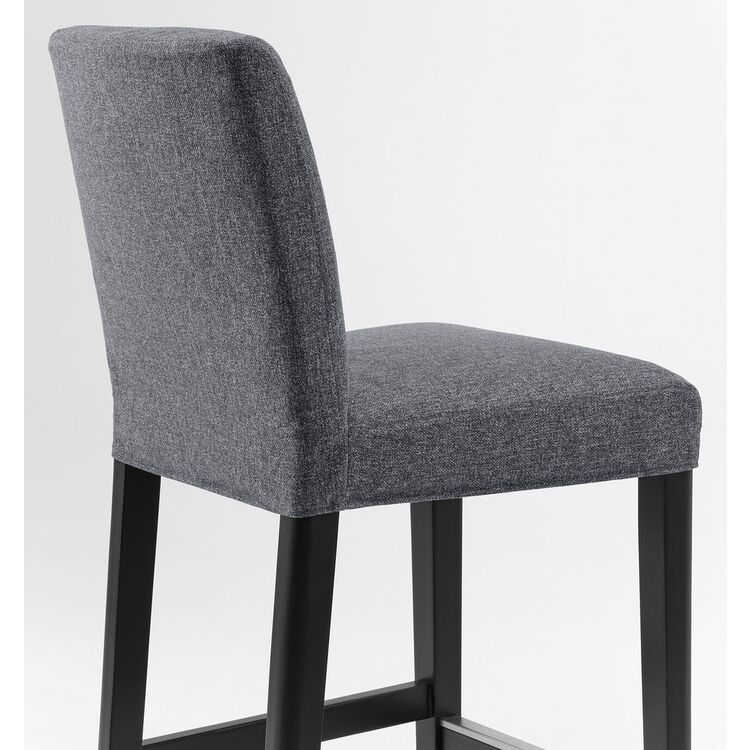 Барный стул Ikea Bergmund/Gunnared 62см (Черный/Серый)