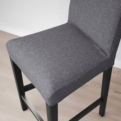 Барный стул Ikea Bergmund/Gunnared 62см (Черный/Серый) Thumb