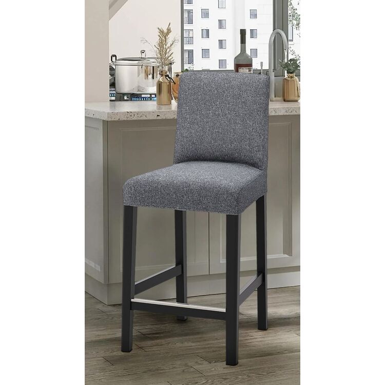 Барный стул Ikea Bergmund/Gunnared 62см (Черный/Серый)