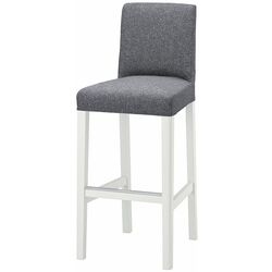 Барный стул Ikea Bergmund/Gunnared 75см (Белый/Серый) Thumb