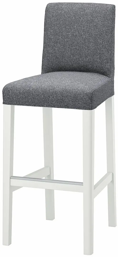 Scaun de bar Ikea Bergmund/Gunnared 75cm (Alb/Gri)