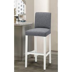 Барный стул Ikea Bergmund/Gunnared 75см (Белый/Серый) Thumb