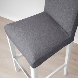 Барный стул Ikea Bergmund/Gunnared 75см (Белый/Серый) Thumb