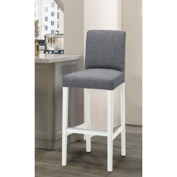 Барный стул Ikea Bergmund/Gunnared 75см (Белый/Серый)
