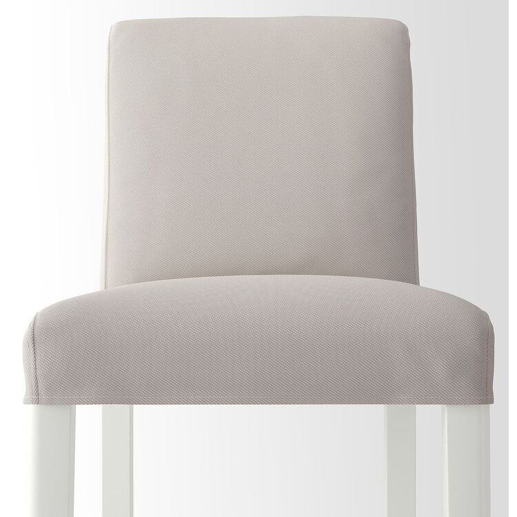 Барный стул Ikea Bergmund/Hallarp 75см (Белый/Бежевый)