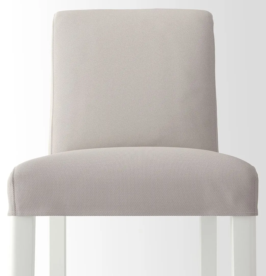 Scaun de bar Ikea Bergmund/Hallarp 75cm (Alb/Bej)