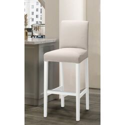 Барный стул Ikea Bergmund/Hallarp 75см (Белый/Бежевый) Thumb
