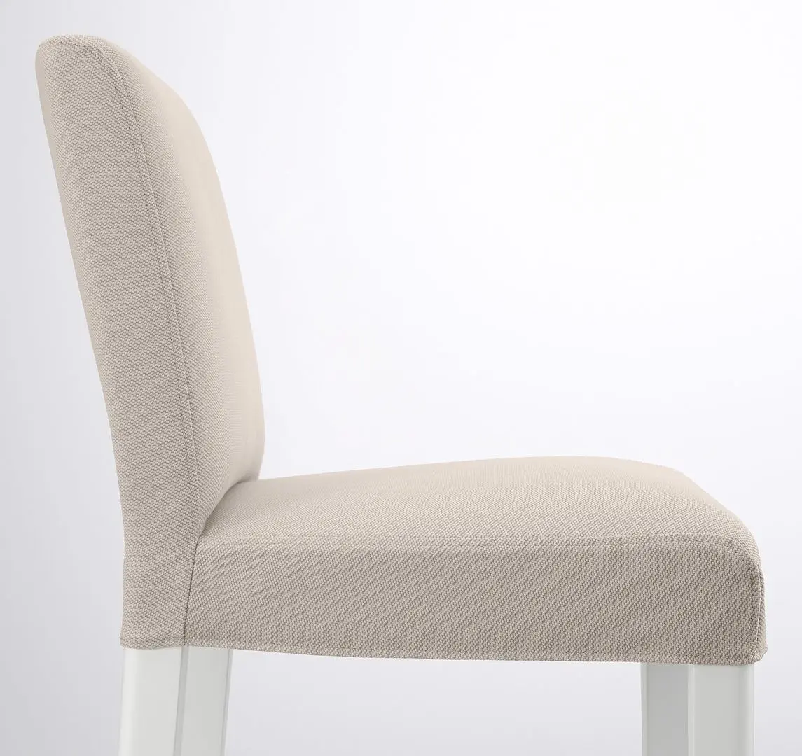 Scaun de bar Ikea Bergmund/Hallarp 75cm (Alb/Bej)