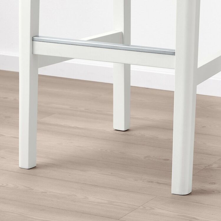 Барный стул Ikea Bergmund/Hallarp 75см (Белый/Бежевый)