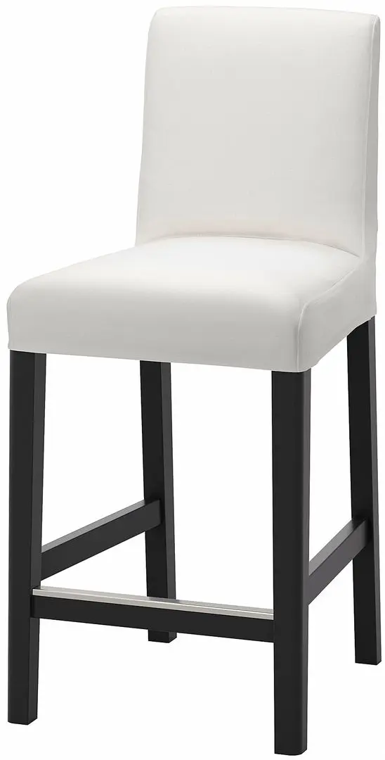 Барный стул Ikea Bergmund/Inseros 62см (Черный/Белый) - 2