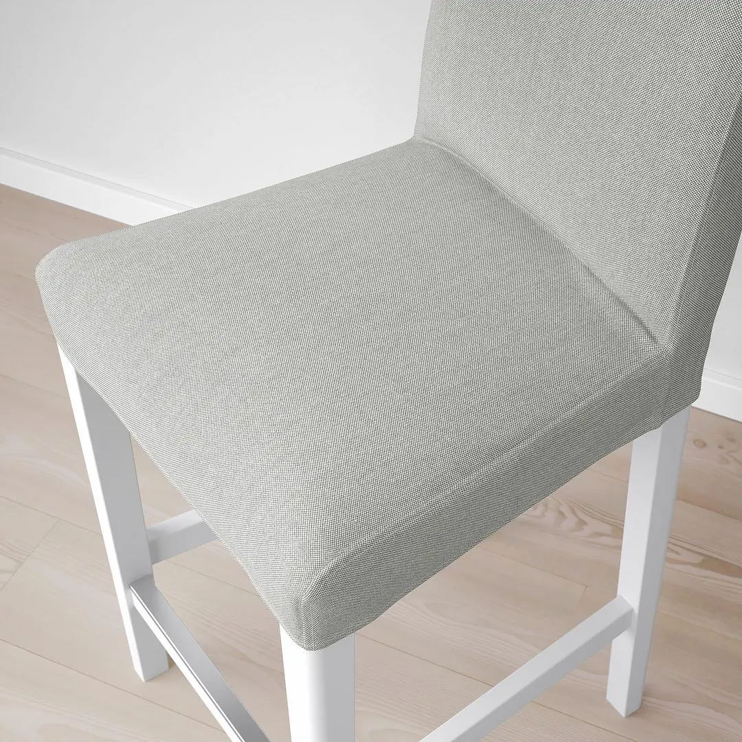 Scaun de bar Ikea Bergmund/Orrsta 62cm (Alb/Gri)
