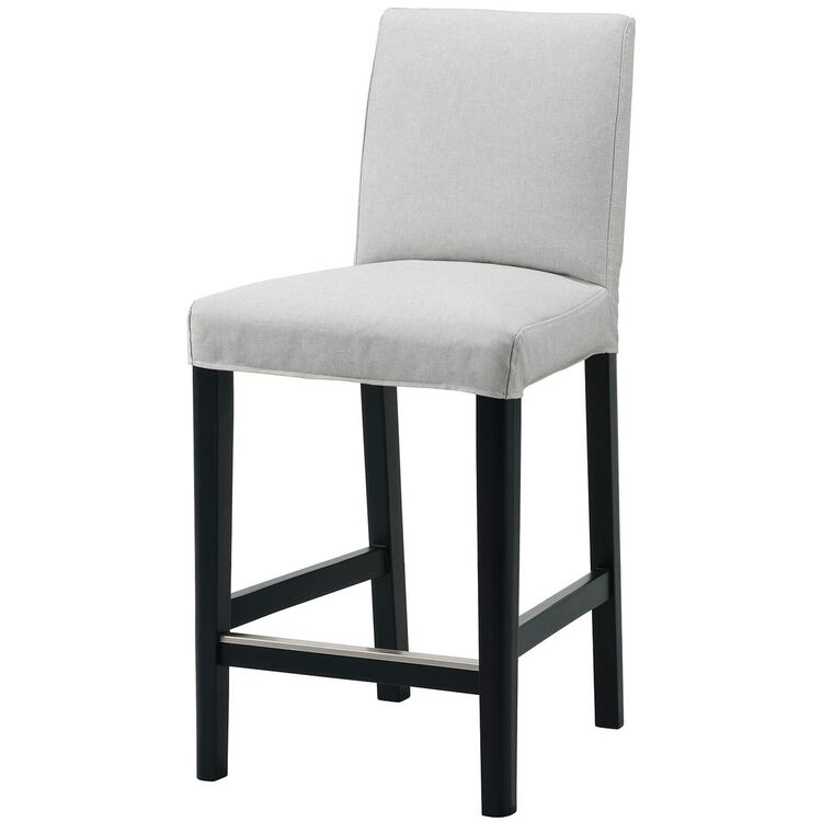 Барный стул Ikea Bergmund/Orrsta 62см (Черный/Серый)