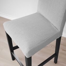 Барный стул Ikea Bergmund/Orrsta 62см (Черный/Серый) Thumb