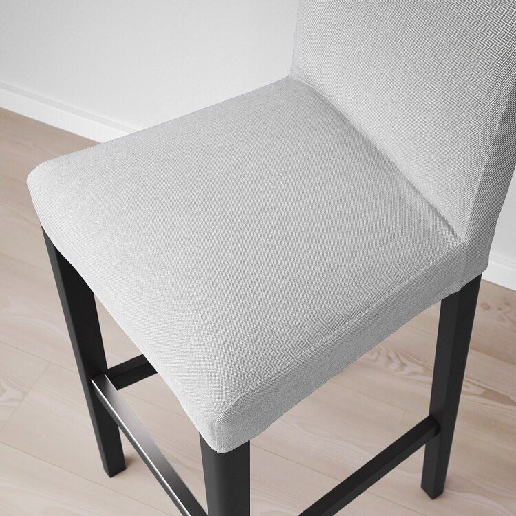 Scaun de bar Ikea Bergmund/Orrsta 75cm (Negru/Gri)