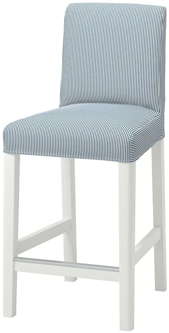 Барный стул Ikea Bergmund/Rommele 62см (Белый/Синий) - 2