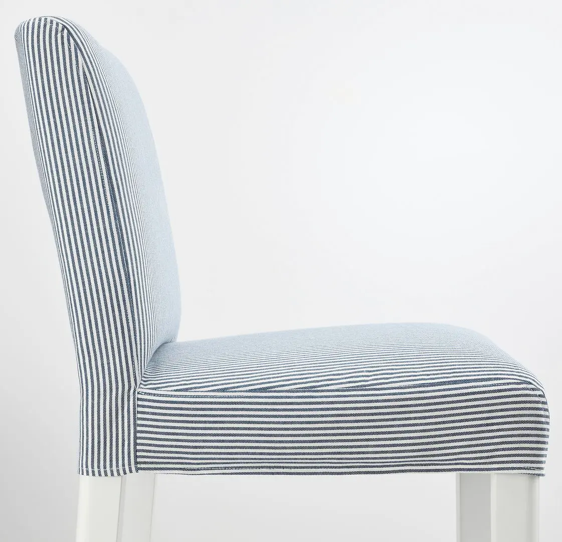 Барный стул Ikea Bergmund/Rommele 62см (Белый/Синий) - 3