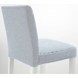 Барный стул Ikea Bergmund/Rommele 62см (Белый/Синий) Thumb