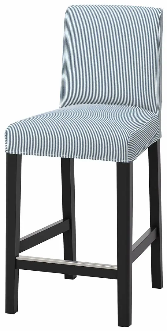 Scaun de bar Ikea Bergmund/Rommele 62cm (Negru/Alb/Albastru) - 2