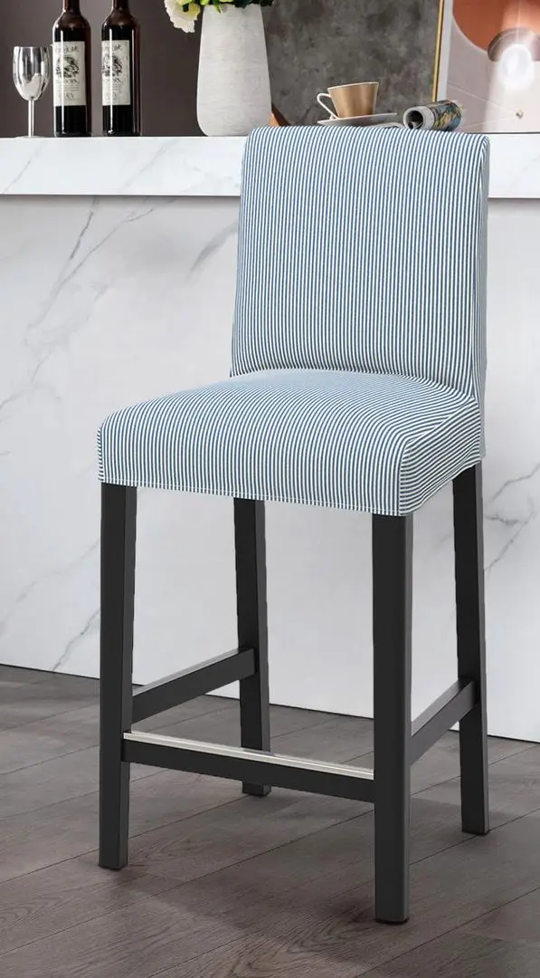 Scaun de bar Ikea Bergmund/Rommele 62cm (Negru/Alb/Albastru)