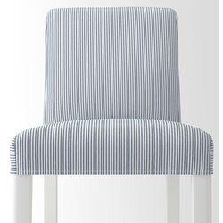 Барный стул Ikea Bergmund/Rommele 75см (Белый/Синий) Thumb