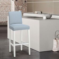 Scaun de bar Ikea Bergmund/Rommele 75cm (Alb/Albastru)