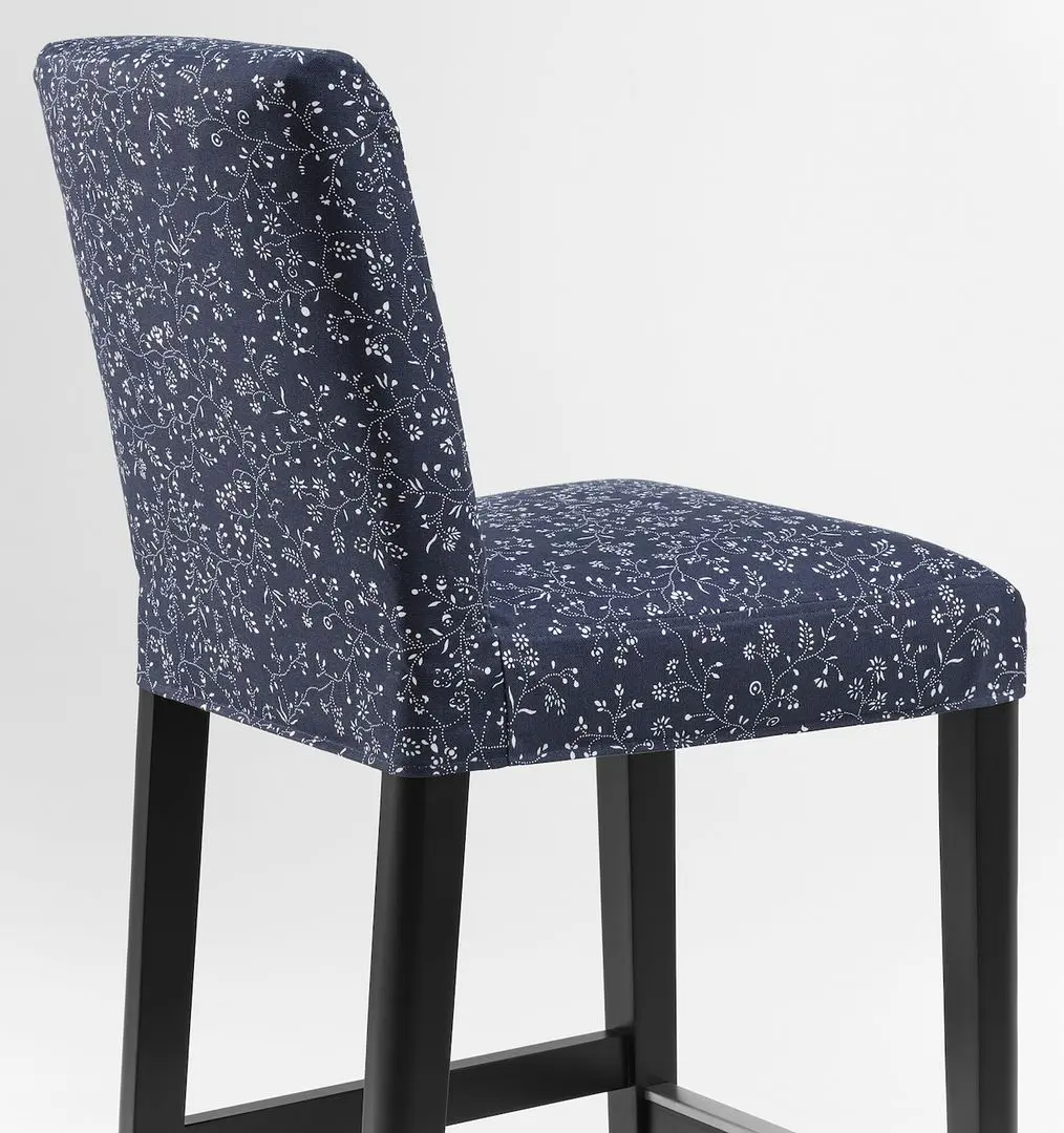 Scaun de bar Ikea Bergmund/Ryrane 62cm (Negru/Albastru Inchis) - 3