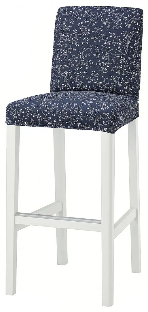 Scaun de bar Ikea Bergmund/Ryrane 75cm (Alb/Albastru Inchis) - 2