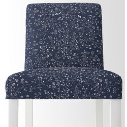 Scaun de bar Ikea Bergmund/Ryrane 75cm (Alb/Albastru Inchis) Thumb